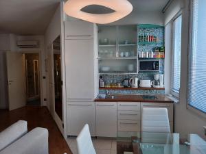 Kuchyň nebo kuchyňský kout v ubytování Apartment Ganymede