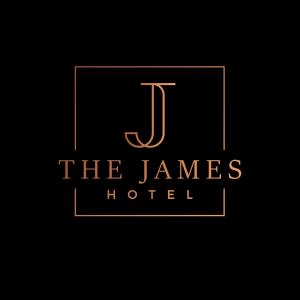 un logo nero e oro per il James Hotel di The James Hotel a Tralee