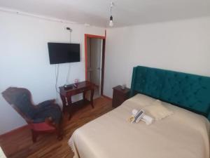 Ein Bett oder Betten in einem Zimmer der Unterkunft Hostal restaurante Hidalgo
