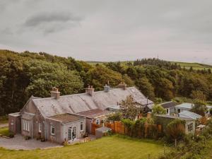 an aerial view of a house in the countryside at Wild Geese Lodge - Uk31046 in Portpatrick