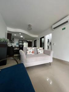 Katil atau katil-katil dalam bilik di Apartamento en Edificio Sea View, San andres islas