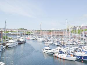 a bunch of boats are docked in a marina at Marina Retreat in Milford Haven