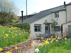 a house with a garden with yellow flowers at The Pound House in Paignton