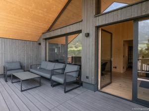A balcony or terrace at Apartment in Mieders near Ski Lift