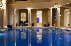 a swimming pool in a building with a lobby at The Gainsborough Bath Spa - Small Luxury Hotels of the World in Bath +37 photos