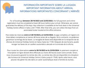 Una página de un documento en el que se describa la información incorporada a la ciencia política la en UHC Cumbres de Salou, en Salou