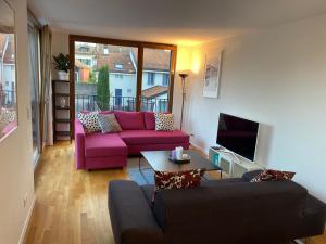 Posezení v ubytování Le Onze Soixante Six Duplex très ensoleillé