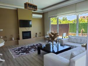 a living room with a couch and a table at Villa Mila in Kartepe