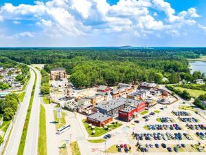 an aerial view of a resort with a parking lot at Hotel Texas*** in Żory