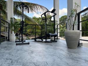 Fitness centrum a/nebo fitness zařízení v ubytování Villa Sole