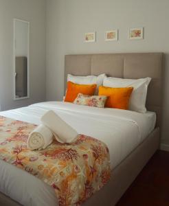 Postel nebo postele na pokoji v ubytování Lugar dos Avós