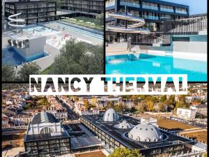 Bazén v ubytování Proche Nancy centre, à quelques pas des Thermes et du campus ARTEM, appartement calme avec parking gratuit nebo v jeho okolí + 9 fotografií