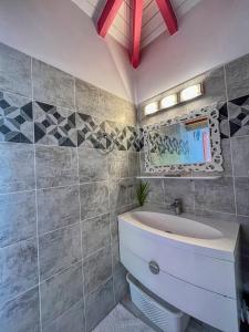 Ein Badezimmer in der Unterkunft Gites Fleurs d'abeilles