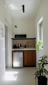 Kuchyň nebo kuchyňský kout v ubytování Pnoe Eco Residences