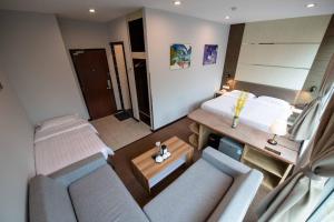 Postel nebo postele na pokoji v ubytování Hotel Meliden