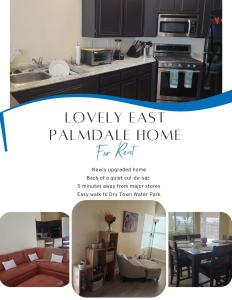 um panfleto para uma lavandaria e uma cozinha em Be Our Guest-Shared Home Tampa em Palmdale