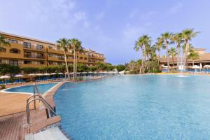 una piscina en un complejo con palmeras en Hotel Best Alcázar, en La Herradura