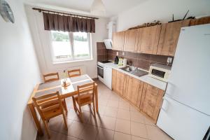 Kuchyňa alebo kuchynka v ubytovaní Apartmány Olešnice