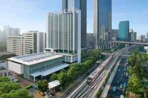 Nespecifikovaný výhled na destinaci Jakarta nebo výhled na město při pohledu z hotelu