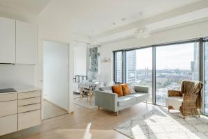 Posezení v ubytování Fabulous Morden Apartment in Helsinki