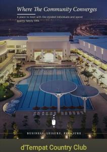 a rendering of a swimming pool at a resort at Idaman Bayu Homestay 4 Bedrooms by DKAY in Sendayan in Seremban