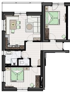 Půdorys ubytování Pension-Appartement Sonnwend