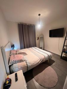 Posteľ alebo postele v izbe v ubytovaní Maison en bois , plein pieds,piscine privative