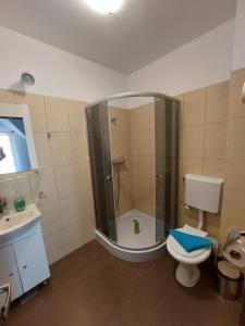 Koupelna v ubytování Casa Varipatti