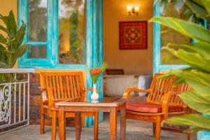 Garður fyrir utan Tree of Life Birdsong Chalets , Dharamshala