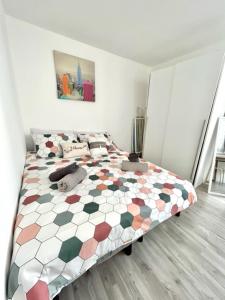 a bedroom with a bed with a teddy bear on it at Residence Zar 1 in Trieste +25 photos