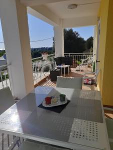 Balkón alebo terasa v ubytovaní Villa Ela Ferienappartements