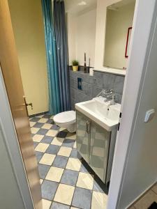 Koupelna v ubytování King size apartmán Pension Monika