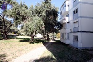 un edificio de apartamentos con árboles delante de él en Lisbon North Apartment, en Lisboa