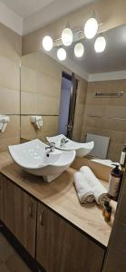 Koupelna v ubytování Hotel Bran Stoker