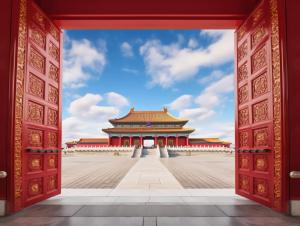 a gate to the forbidden city in beijing at Happy Dragon Hotel - close to Forbidden City&Wangfujing Street&free coffee &English speaking,Newly renovated with tour service in Beijing
