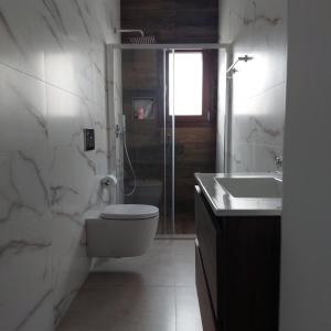 La salle de bains est pourvue d'une douche, de toilettes et d'un lavabo. dans l'établissement La Casica, à Benijófar