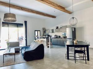 Η κουζίνα ή μικρή κουζίνα στο Piscine privée sans vis à vis / Calme / Babyfoot