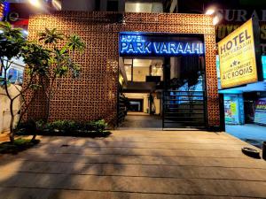 a building with a sign that reads park vaughan at Hotel Park Varaahi in Tirupati