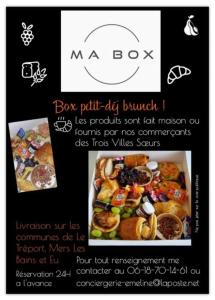 Ein Flyer für eine Kiste voller Essen in der Unterkunft studio jonquille in Le Tréport