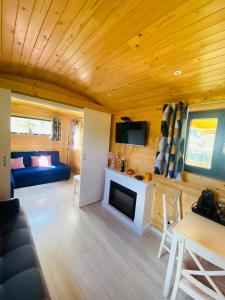 Posezení v ubytování La Casuta din Ciocanesti Art