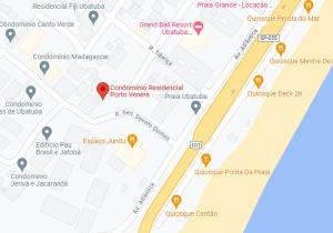 a map of the campus of grant cell research hospital at Apartamento da Martha in Ubatuba