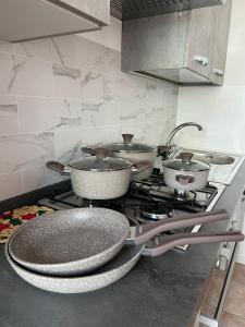Kuchyň nebo kuchyňský kout v ubytování Case Stevanato appartamento FLOR