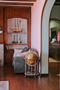 a room with a bed and a large mirror at Rigat Park & Spa Hotel - Adults Recommended in Lloret de Mar