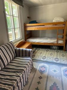 Postel nebo postele na pokoji v ubytování solen-havet-tystnaden