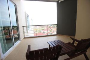 Χώρος καθιστικού στο Merdeka Suites Hotel