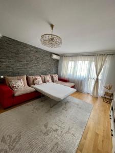 Posteľ alebo postele v izbe v ubytovaní Apartament 1 camera, zona centrala