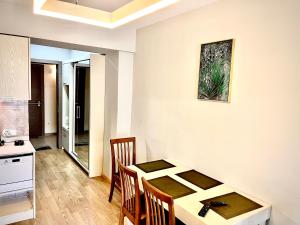Kuchyň nebo kuchyňský kout v ubytování 3-room Apartment NFT New Gudauri 404