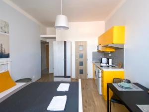 Kuchyň nebo kuchyňský kout v ubytování ELSO apartments