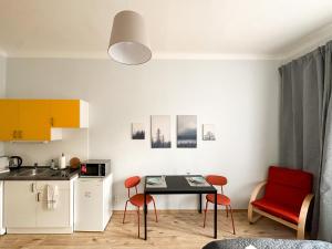 Kuchyň nebo kuchyňský kout v ubytování ELSO apartments