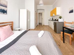 Kuchyň nebo kuchyňský kout v ubytování ELSO apartments
